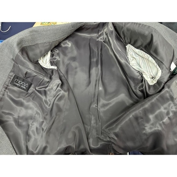 VTG LRL Lauren Ralph Lauren Green Label 40R Sport Jacket Blu/Gry Check Gorgeous - Picture 9 of 9